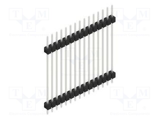 Connector: pin strips; pin header; male; PIN: 15; 2.54mm; THT; 1x15