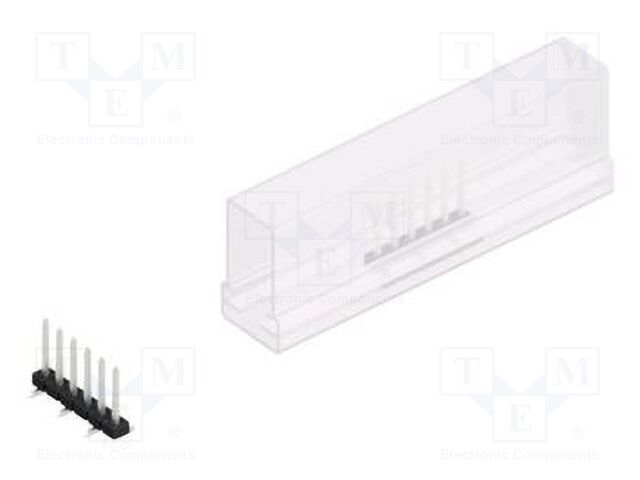 Connector: pin strips; pin header; male; PIN: 6; 2mm; SMT; 1x6; 100V