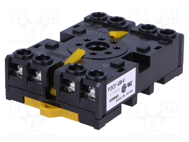 Relays accessories: socket; PIN: 8; Mounting: DIN; 6A; 250VAC; octal