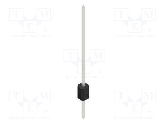 Connector: pin strips; pin header; male; PIN: 1; 1.27mm; THT; 1x1