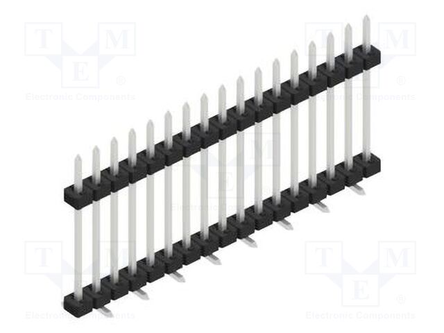 Connector: pin strips; pin header; male; PIN: 17; 2mm; SMT; 1x17