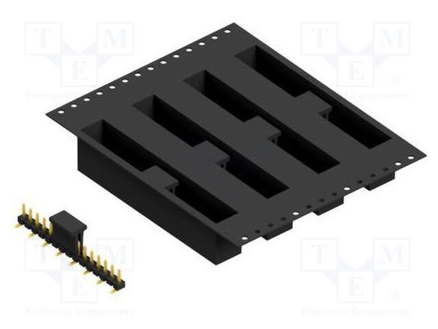 Connector: pin strips; pin header; male; PIN: 15; 2.54mm; SMT; 1x15