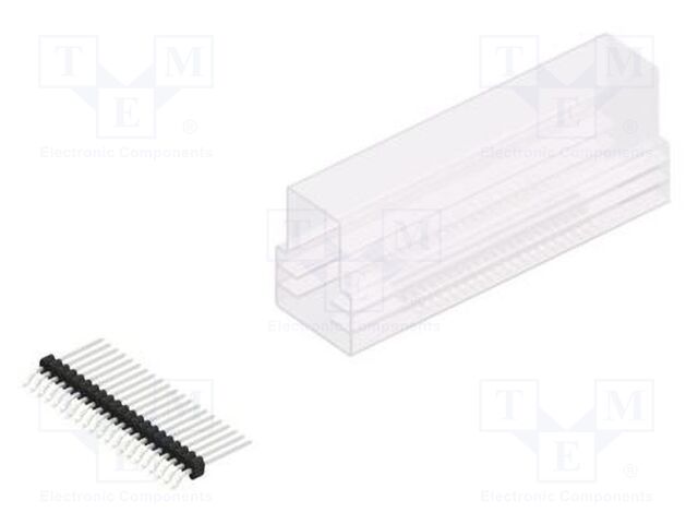 Connector: pin strips; pin header; male; PIN: 21; 1.27mm; SMT; 1x21
