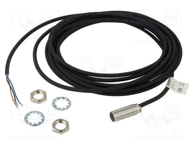 Sensor: inductive; OUT: PNP / NO; 0÷4mm; 10÷30VDC; M12; 5m; IP68