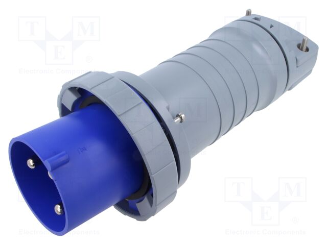 Connector: AC supply 3-phase; plug; male; straight; for cable