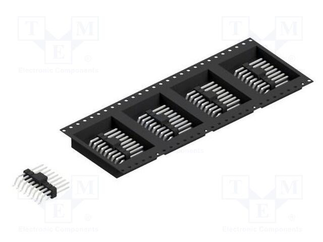 Connector: pin strips; pin header; male; PIN: 16; 2.54mm; SMT; 2x8
