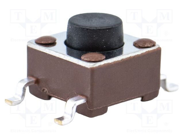 Microswitch TACT; SPST-NO; Pos: 2; 0.05A/50VDC; SMT; 0.98N; 6x6x4mm