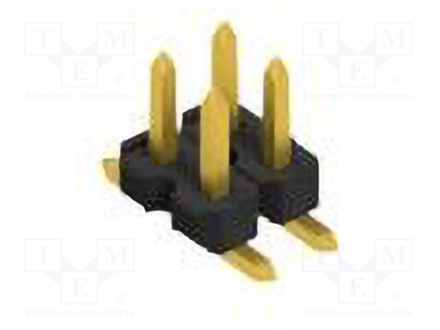 Connector: pin strips; pin header; male; PIN: 4; 2.54mm; SMT; 2x2