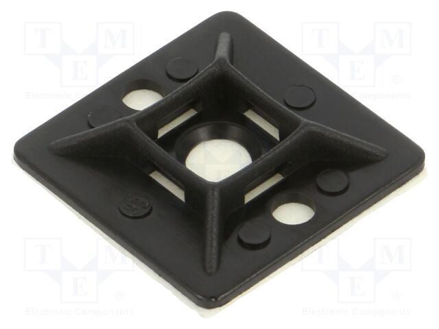 Holder; screw,self-adhesive; polyamide; UL94V-2; black; Ht: 5.5mm