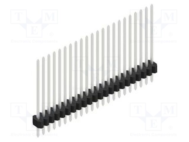 Connector: pin strips; pin header; male; PIN: 22; 1.27mm; THT; 1x22