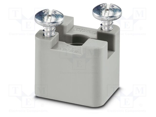 Mounting clamp; L: 21.7mm; ways: 1; W: 19.4mm; H: 23.4mm; Body: grey
