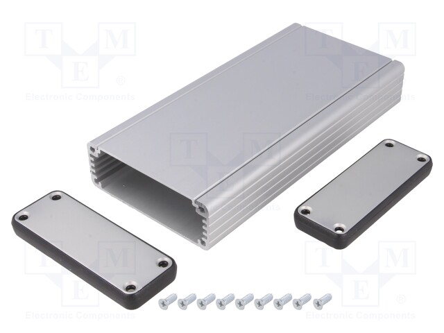 Enclosure: with panel; 1455; X: 78mm; Y: 27mm; Z: 160mm; aluminium