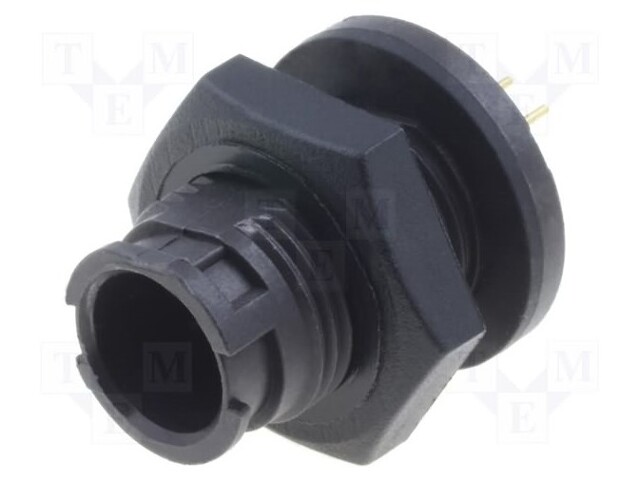 Connector: circular; Series: EN2; socket; male; THT; PIN: 5; 3A; IP68