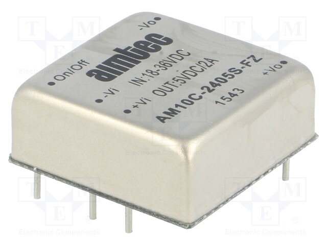 Converter: DC/DC; 10W; Uin: 18÷36V; 5VDC; Iout: 2A; 1"x1"; 17.4g