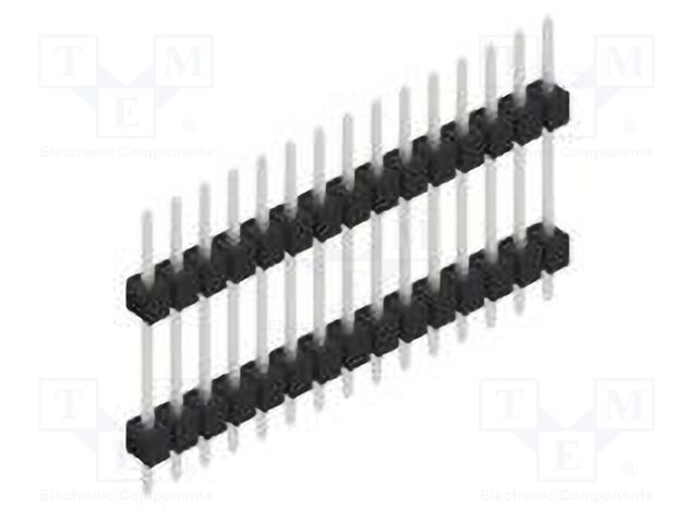 Connector: pin strips; pin header; male; PIN: 15; 2.54mm; THT; 1x15