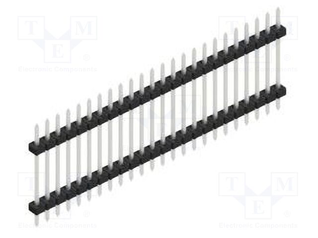 Connector: pin strips; pin header; male; PIN: 24; 2mm; THT; 1x24