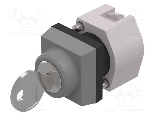 Switch: rotary with key; 22mm; Stabl.pos: 2; silver; none; IP65