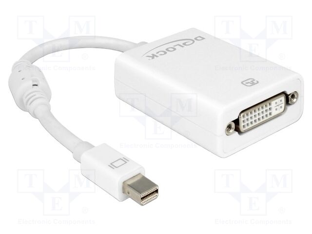 Adapter; DVI-I (24+5) socket,mini DisplayPort plug; 0.12m