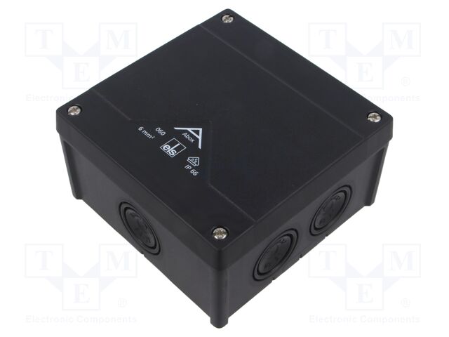 Enclosure: junction box; X: 127mm; Y: 127mm; Z: 70mm; IP66; black