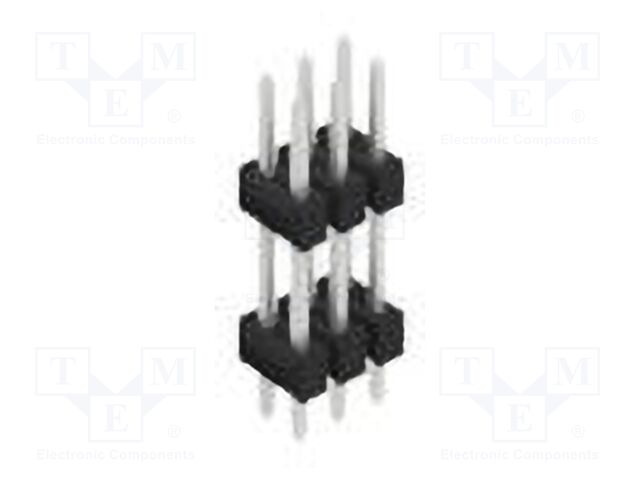 Connector: pin strips; pin header; male; PIN: 6; 2.54mm; THT; 2x3