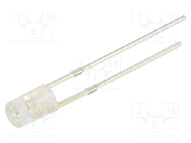 LED; 3mm; yellow; 220÷300mcd; 100°; Front: flat; 1.9÷2.4V; -30÷85°C