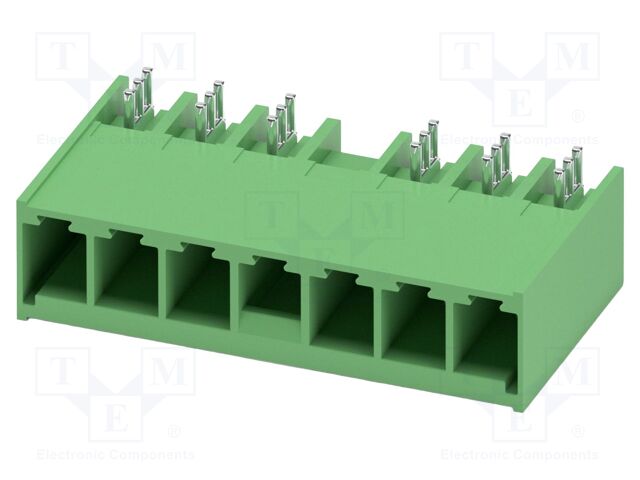 PCB headers, nominal cross section: 6 mm?, color: green, nom
