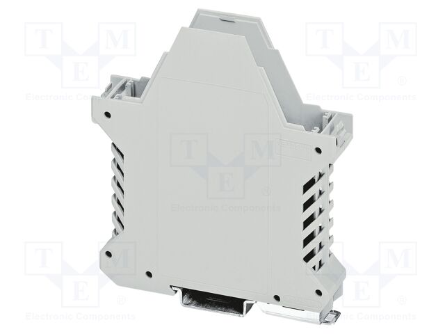 Enclosure base; with FE contact; grey; UL94V-0; ME 22,5; Y: 99mm