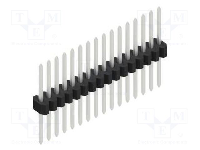 Connector: pin strips; pin header; male; PIN: 16; 1.27mm; THT; 1x16