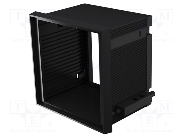 Enclosure: panel; X: 96mm; Y: 96mm; Z: 57mm; ABS + PC,PPO; black