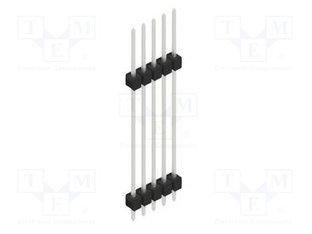 Connector: pin strips; pin header; male; PIN: 5; 2.54mm; THT; 1x5