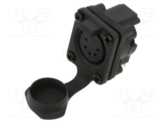 Connector: XLR; socket; female; AXS; 7.5A; 133V; PIN: 5; IP65; THT