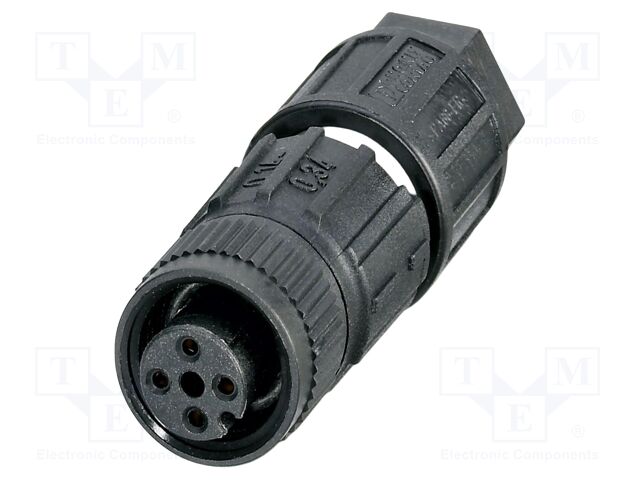 Connector: M12; plug; PIN: 4; 125V; straight; IP65; IDC; A code; 4A