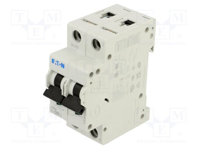 Circuit breaker; 230/400VAC; Inom: 40A; Poles: 2; DIN; Charact: C