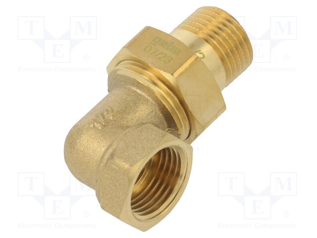 Double connector,male-female,flat; brass CW617N; BR