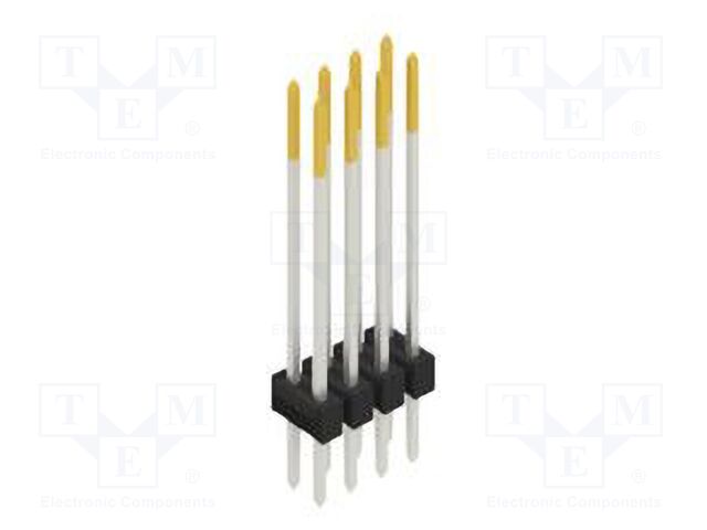 Connector: pin strips; pin header; male; PIN: 8; 2.54mm; THT; 2x4