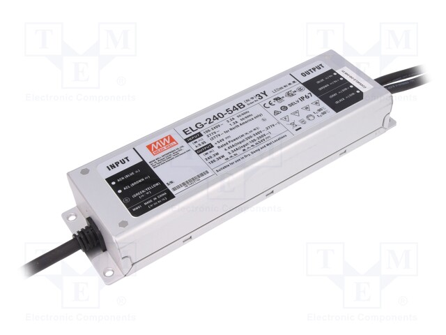 Power supply: switched-mode; LED; 240.3W; 54VDC; 4.45A; 100÷305VAC