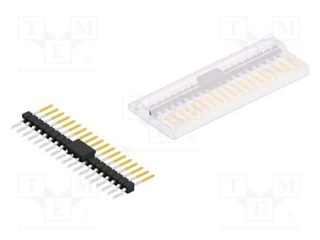 Connector: pin strips; pin header; male; PIN: 19; 2.54mm; SMT; 1x19