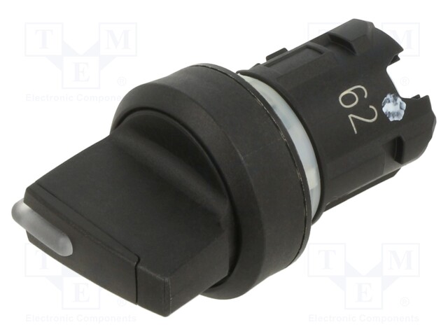 Actuator, Toggle Switch, Illuminated, 22 mm, Round, Plastic, Black