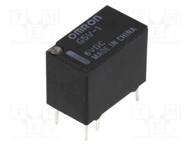 Relay: electromagnetic; SPDT; Ucoil: 6VDC; 0.5A/125VAC; 1A/24VDC