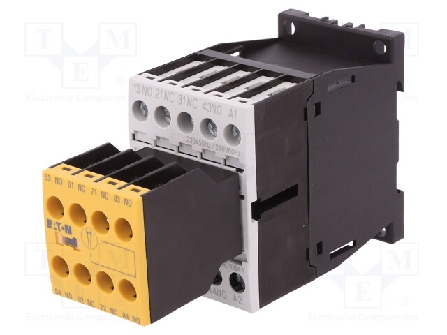 Contactor: 3-pole; NO x3; Auxiliary contacts: NC x4,NO x4; 6A