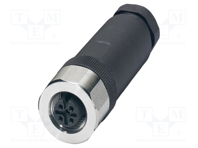 Connector: M12; plug; PIN: 4; 250V; straight; IP65; screw terminal