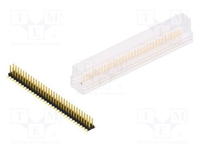 Connector: pin strips; pin header; male; PIN: 64; 2.54mm; SMT; 2x32