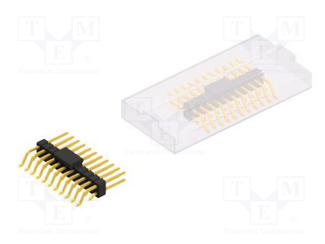 Connector: pin strips; pin header; male; PIN: 22; 2.54mm; SMT; 2x11