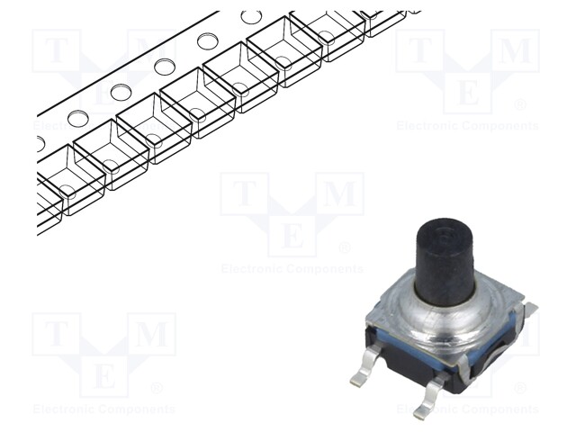 Microswitch TACT; SPST-NO; Pos: 2; 0.05A/32VDC; SMT; none; 7.7mm