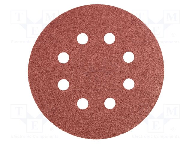 Cleaning cloth: sandpaper; Granularity: 120; Mounting: bur; Ø125mm