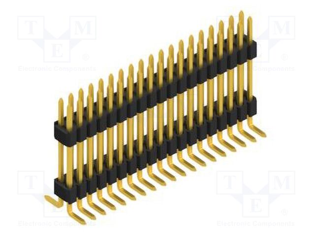 Connector: pin strips; pin header; male; PIN: 38; 1.27mm; SMT; 2x19