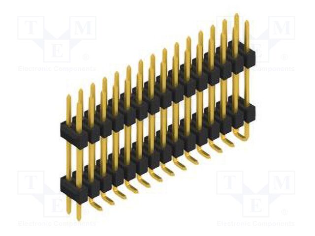 Connector: pin strips; pin header; male; PIN: 30; 2.54mm; SMT; 2x15