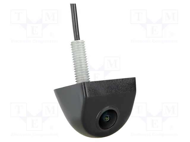 Rear view camera; 103°; black; 12VDC,24VDC; Kit: camera; M8,screw