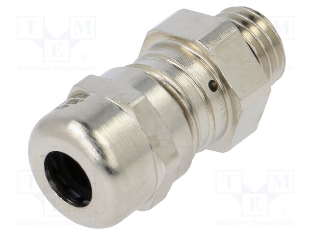 Cable gland; M12; IP66,IP67; brass; silver