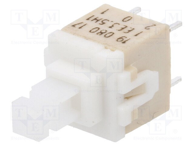 Switch: keypad; Pos: 2; DPST; 0.1A/32VDC; white; Illumin: none; none